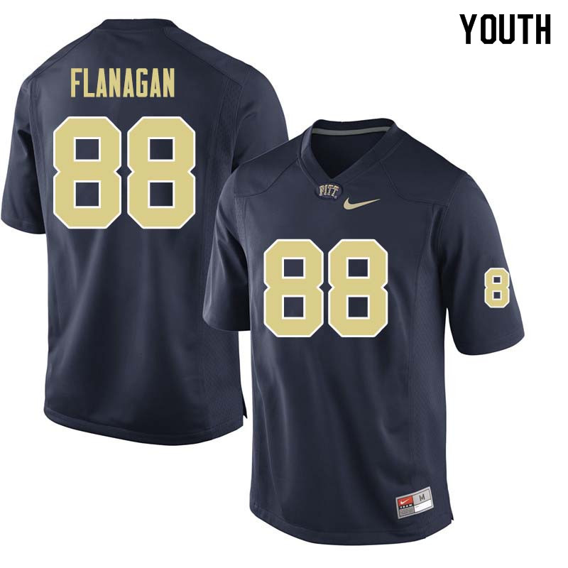 Youth #88 Matt Flanagan Pittsburgh Panthers College Football Jerseys Sale-Navy